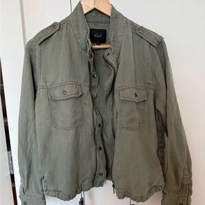 Rails Green Utility Jacket Lightweight Cotton